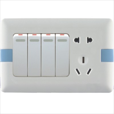 50系列四位大翹板開關三二級插座-南寧市新大安水暖器材經營部 -- 中國五金機電市場網